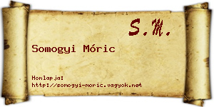 Somogyi Móric névjegykártya