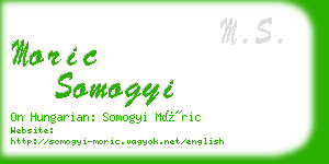 moric somogyi business card
